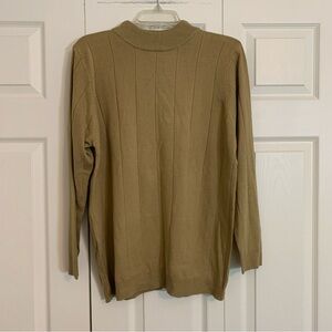 Roaman’s Brand Men’s M Tan Mock Neck Sweater Fall Winter   M1